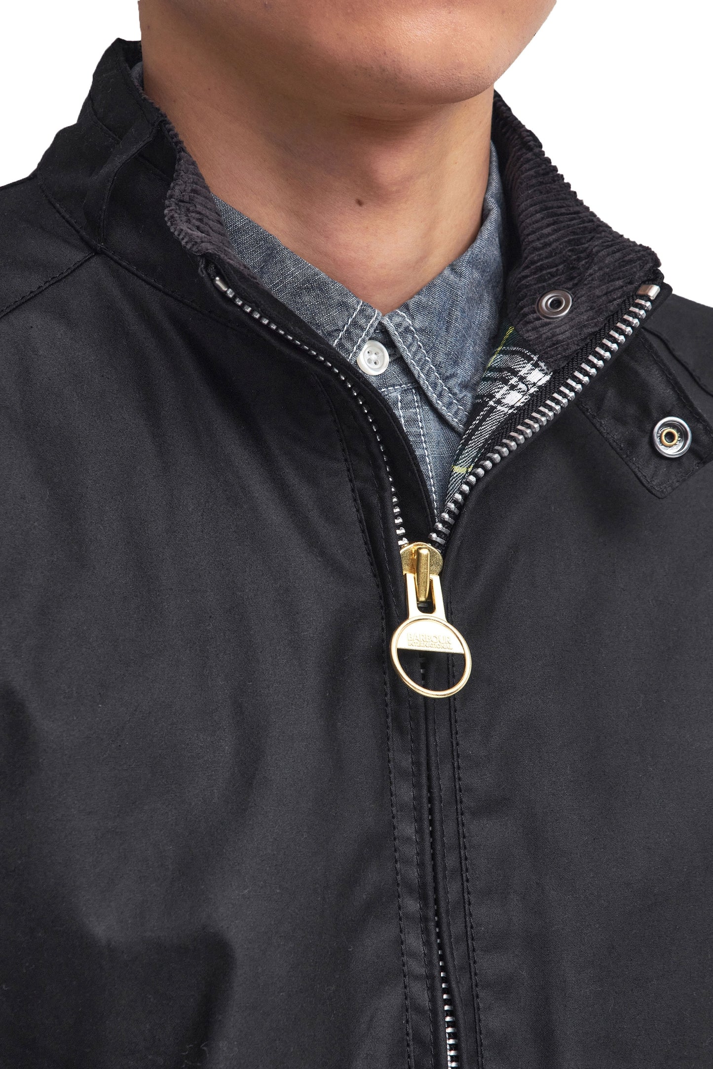 Barbour International Craggan Wax Jacket Black