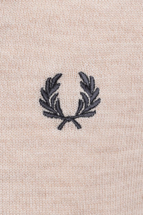Fred Perry Classic Half Zip Jumper Porridge Marl Fred Perry
