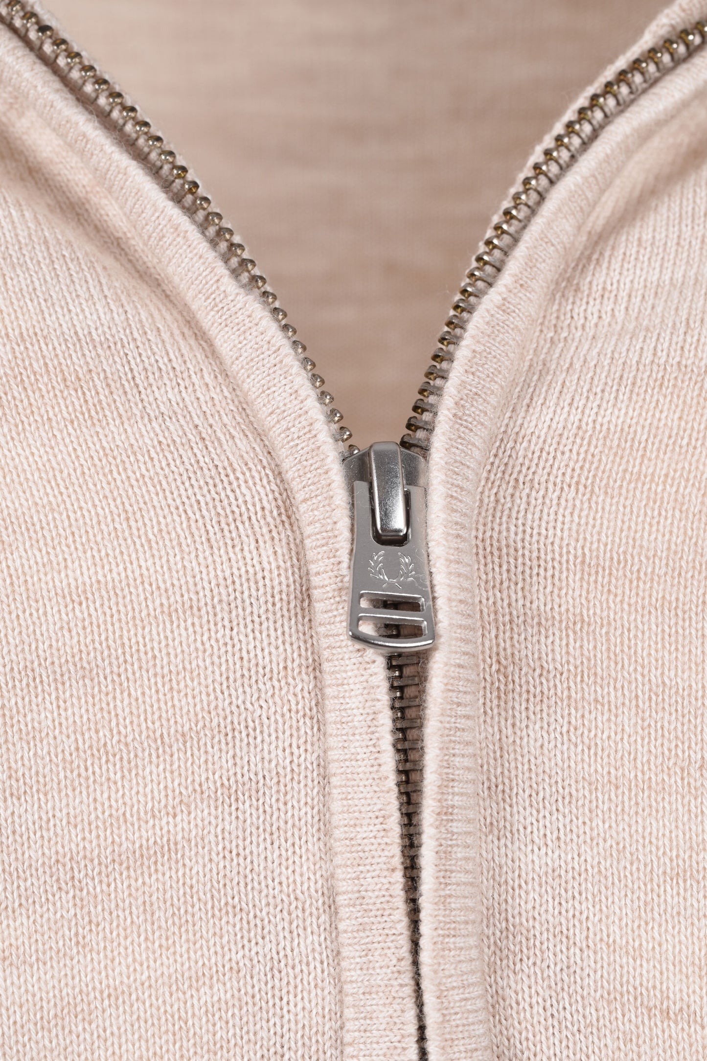 Maglione con mezza zip classico Fred Perry Porridge Marl