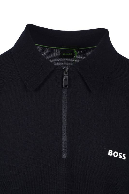 Boss Momentum_lite_pl24long Sleeved Polo Dark Blue