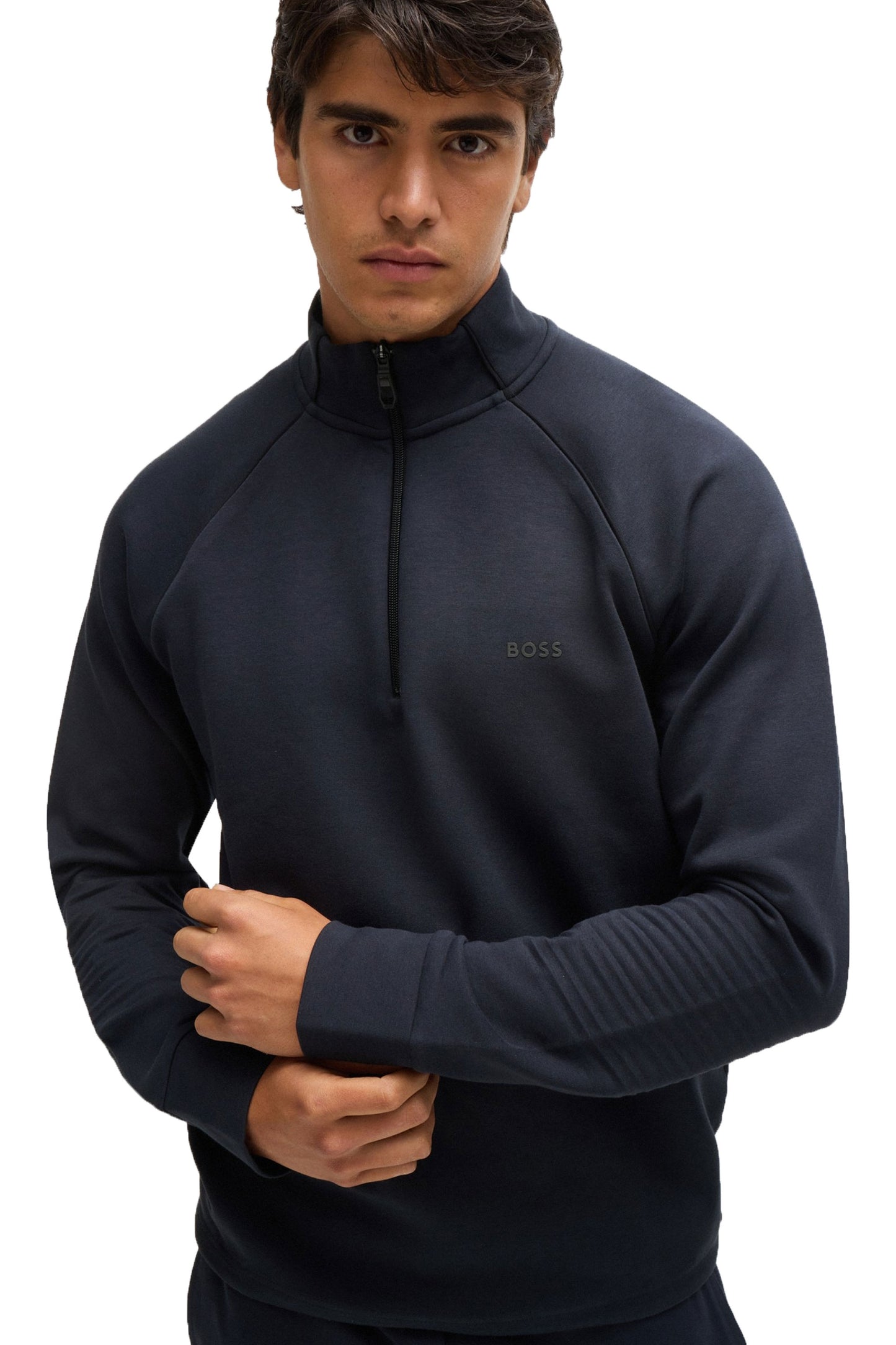Pull Boss Sweat 1 Half Zip bleu foncé