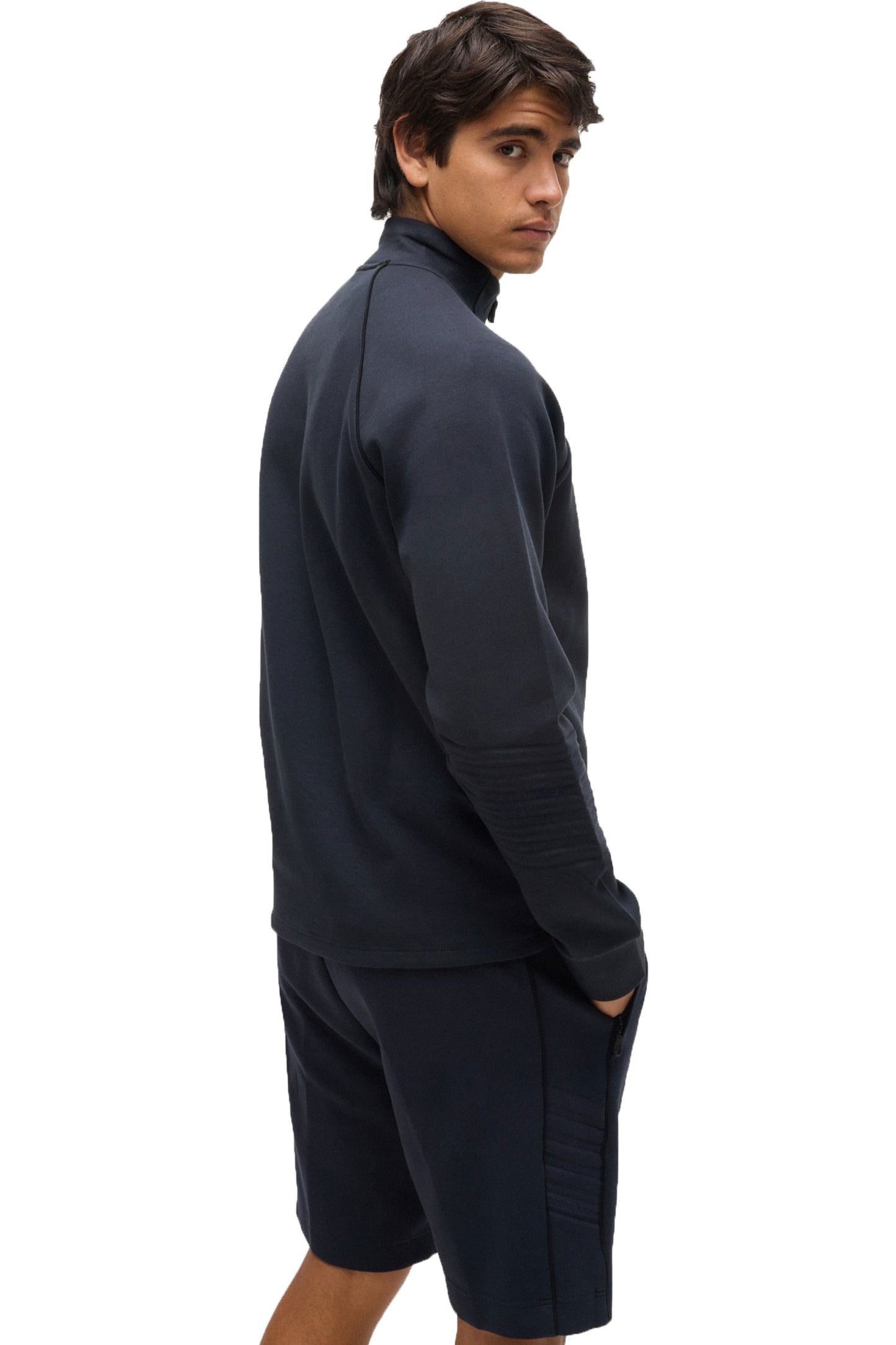 Pull Boss Sweat 1 Half Zip bleu foncé