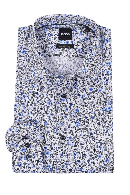 Boss H-hank-kent-c1-214 Camicia azzurra floreale