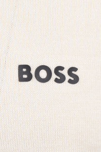 Boss Momentum_lite_pl24long Sleeved Polo Light Beige Boss Green