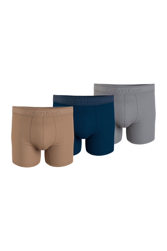 Calvin Klein 3 Pk Boxer Brief Sandalwood/Speakeasy/Griffin