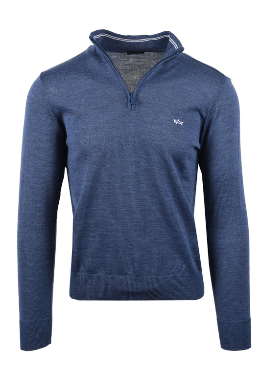 Paul And Shark Half Zip Knitwear Blue