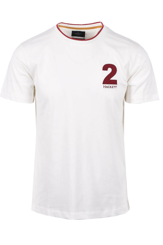 Hackett Heritage Number Tee Winter White