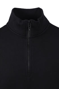 Ma.strum Half Zip Logo Sweat Jet Black Ma.Strum