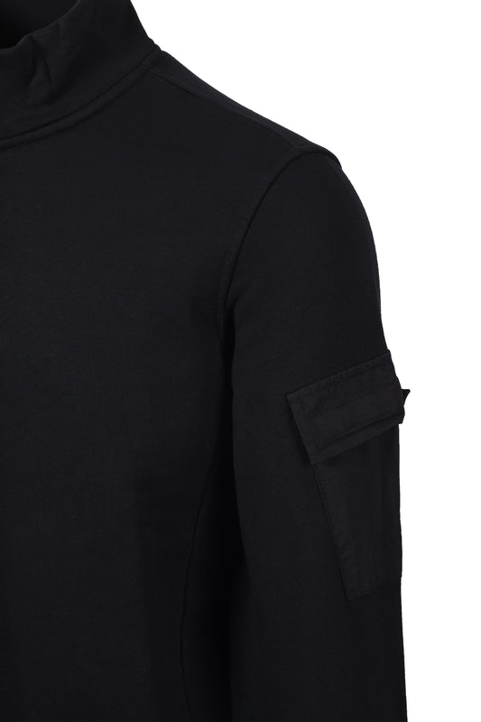 Ma.strum Half Zip Logo Sweat Jet Black