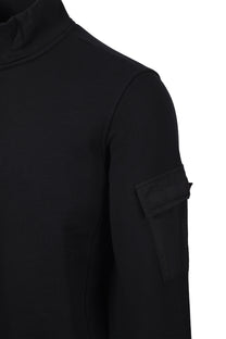Ma.strum Half Zip Logo Sweat Jet Black Ma.Strum