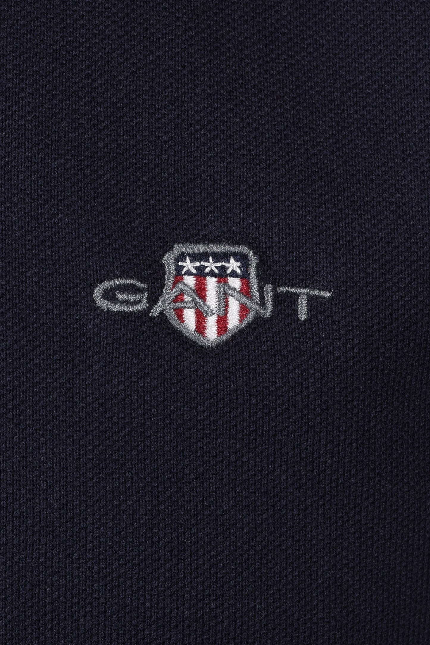 Polo piqué Gant Reg Shield SS bleu nuit