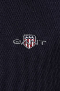 Gant Reg Shield Ss Pique Polo Shirt Evening Blue Gant