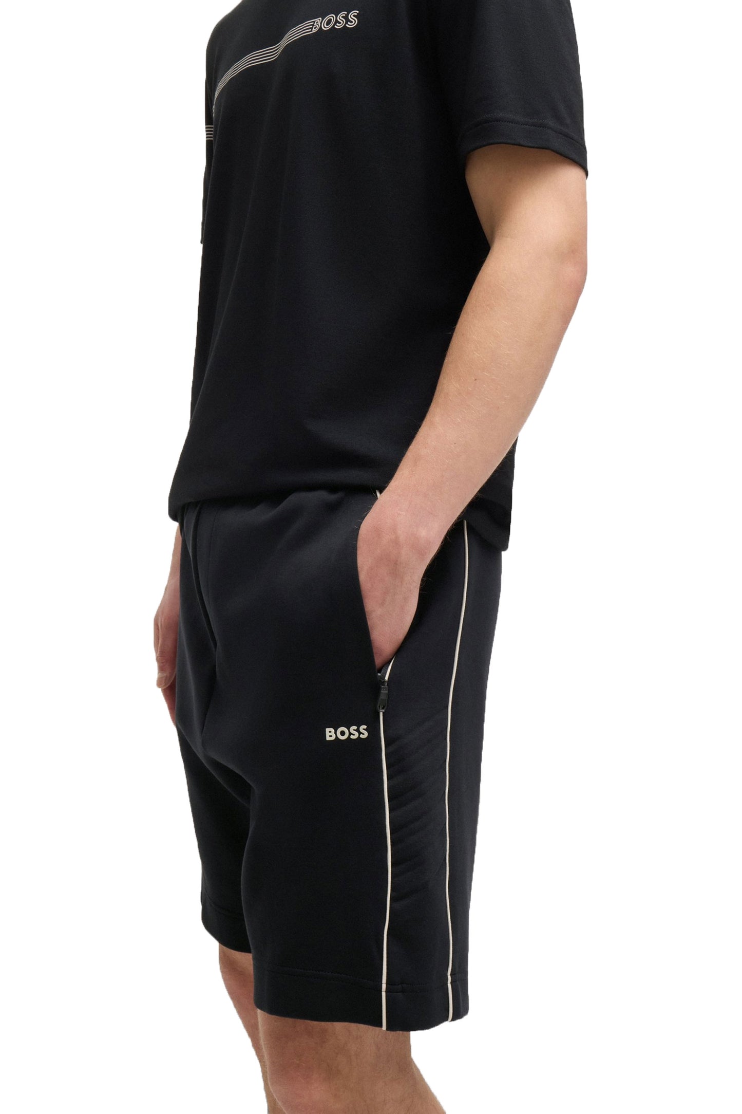 Boss Headlo Jersey Shorts Black