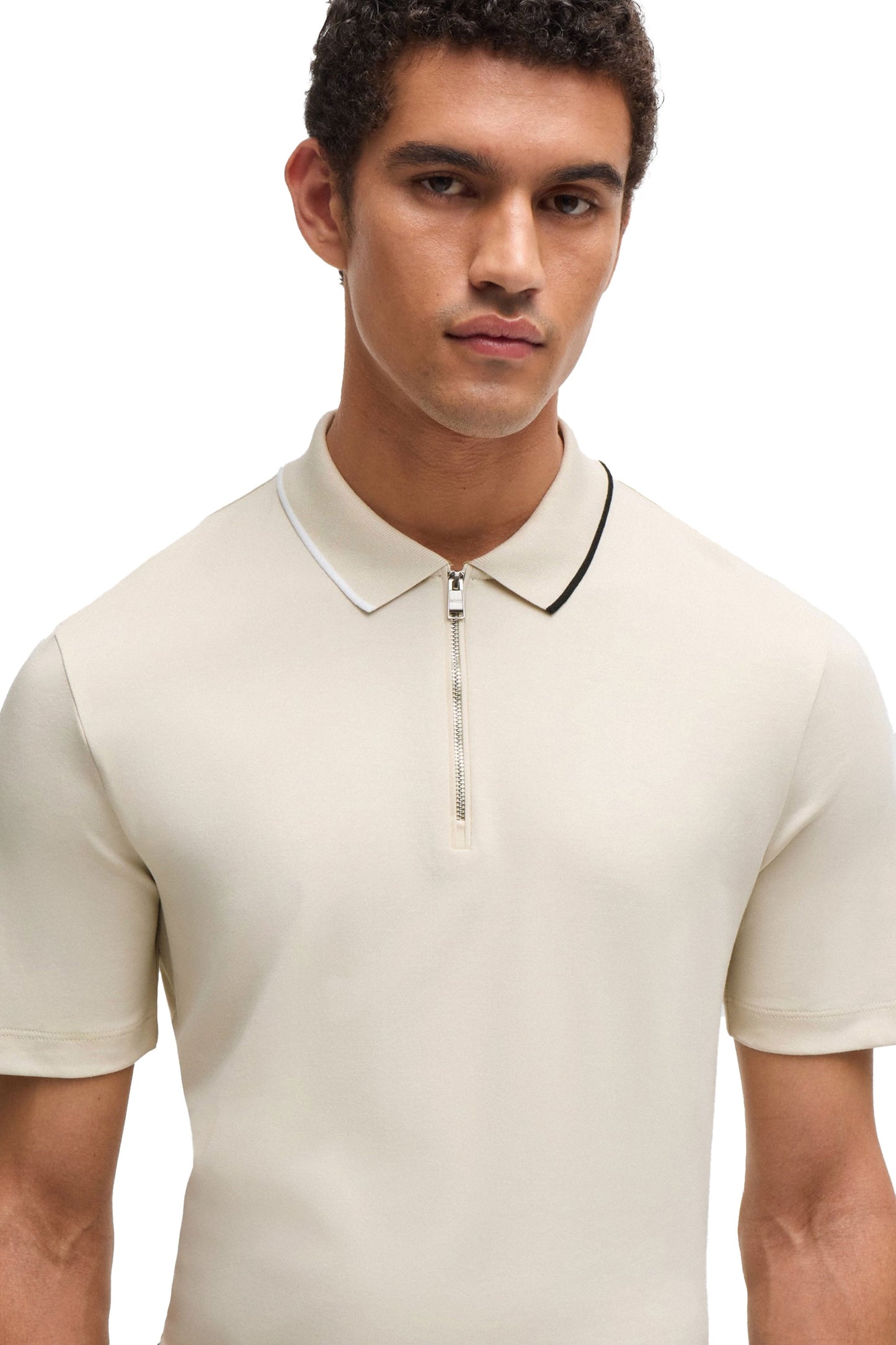 Polo Boss C-paras 30 ouvert blanc