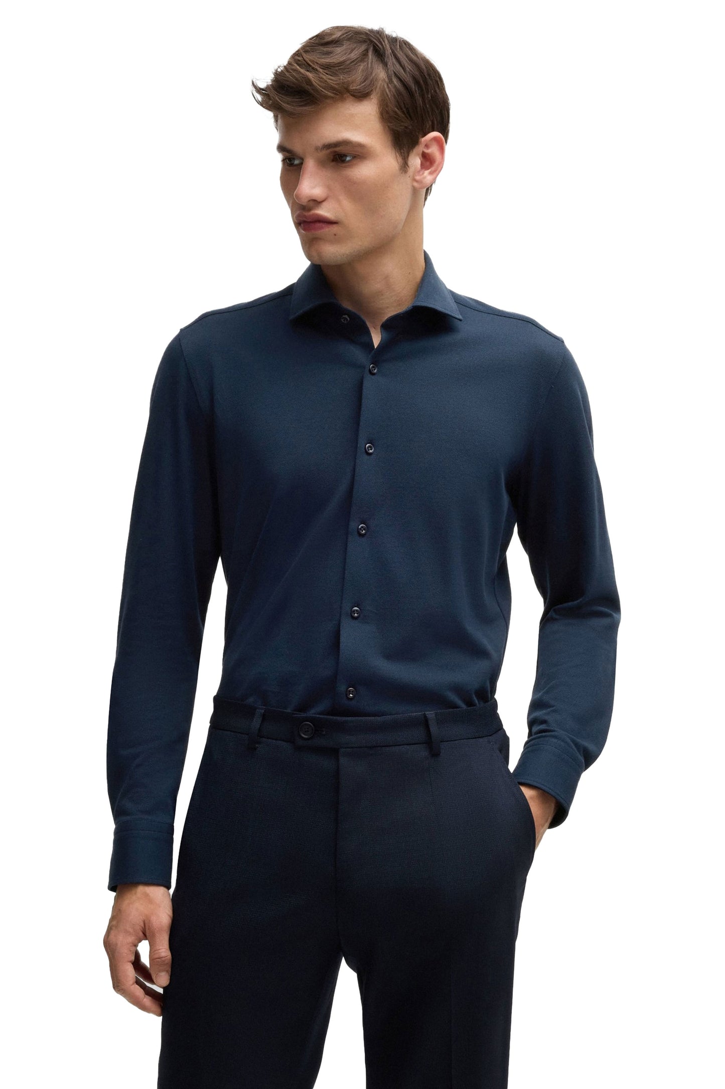 Boss P Hank Spread 243 Camicia Blu Scuro
