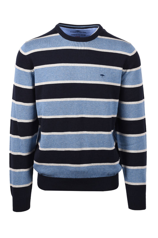 Fynch-hatton Crew Neck Knitwear Cloud Blue