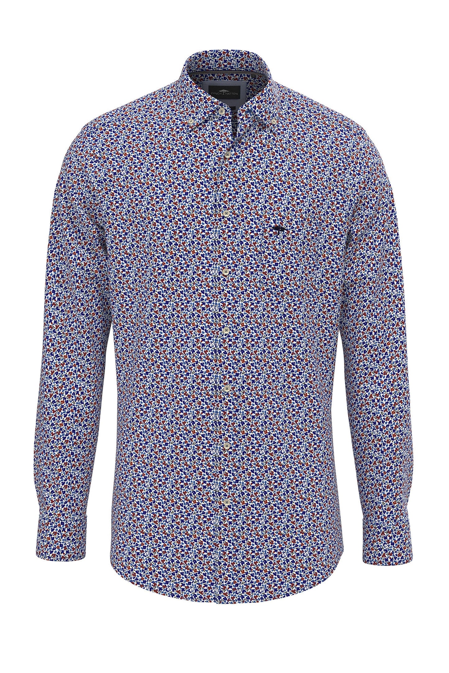 Camicia a maniche lunghe Fynch-hatton blu navy floreale