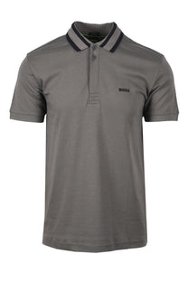 Boss Paule Polo Shirt Light Pastel Grey Boss Green