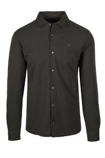 Hackett Logo Long Sleeved Polo Deep Green Hackett