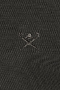 Hackett Logo Long Sleeved Polo Deep Green Hackett