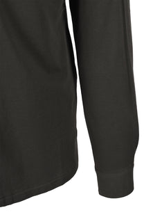 Hackett Logo Long Sleeved Polo Deep Green Hackett