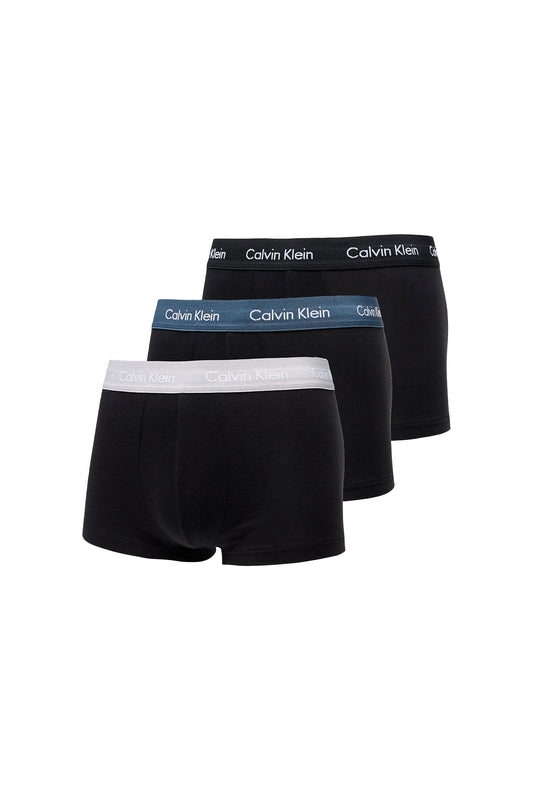 Calvin Klein Low Rise 3 Pack Boxer Trunks Black/Blue/Grey