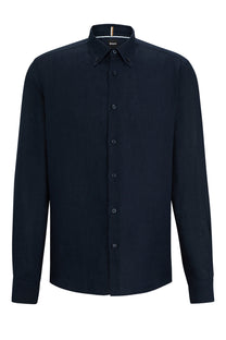 Boss S-liam-s-bd-c1-242 Long Sleeved Shirt Dark Blue Boss Black