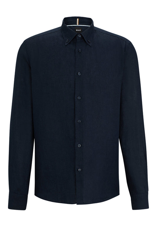 Boss S-liam-s-bd-c1-242 Long Sleeved Shirt Dark Blue