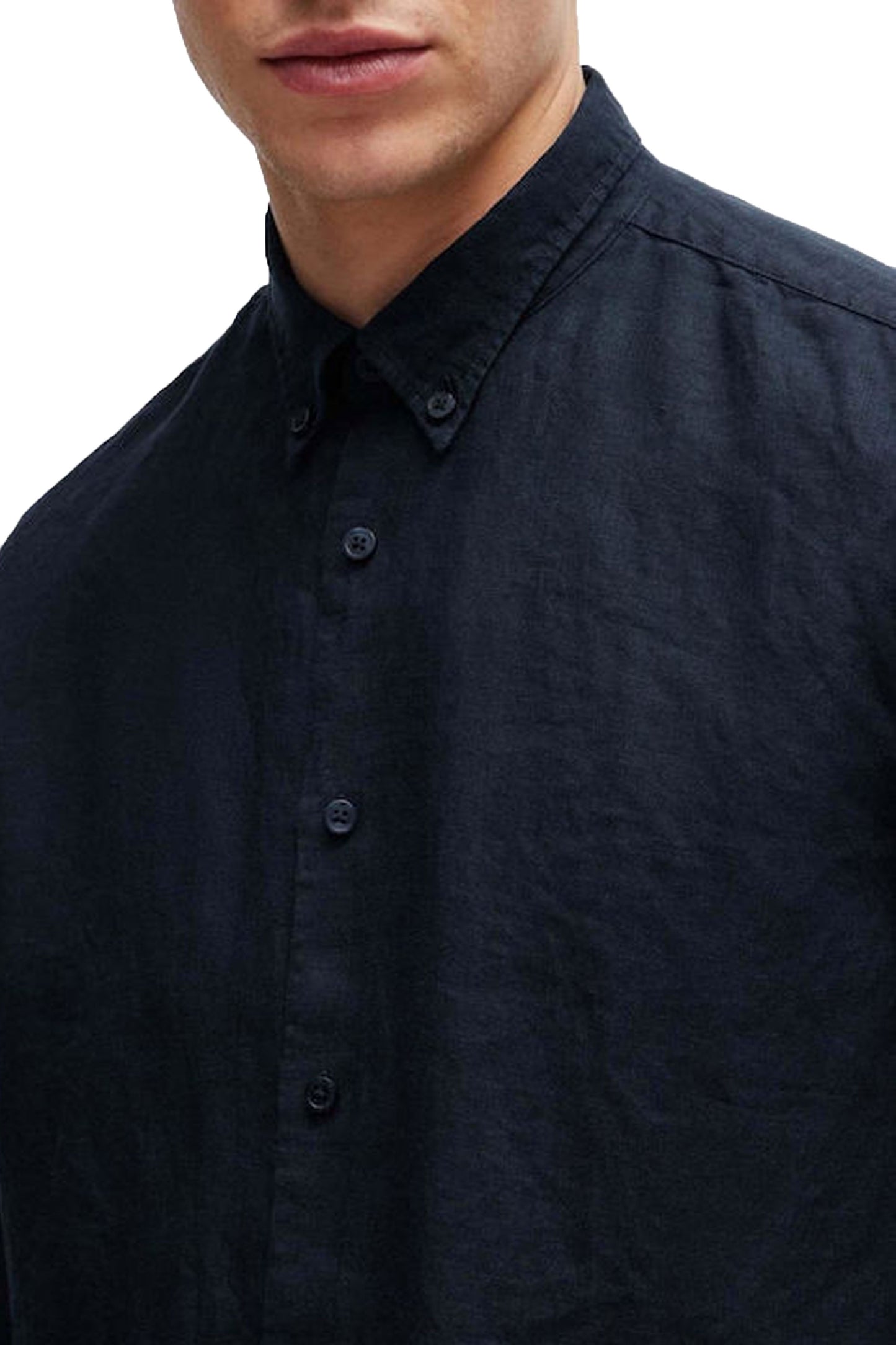 Boss S-liam-s-bd-c1-242 Camicia a maniche lunghe blu scuro