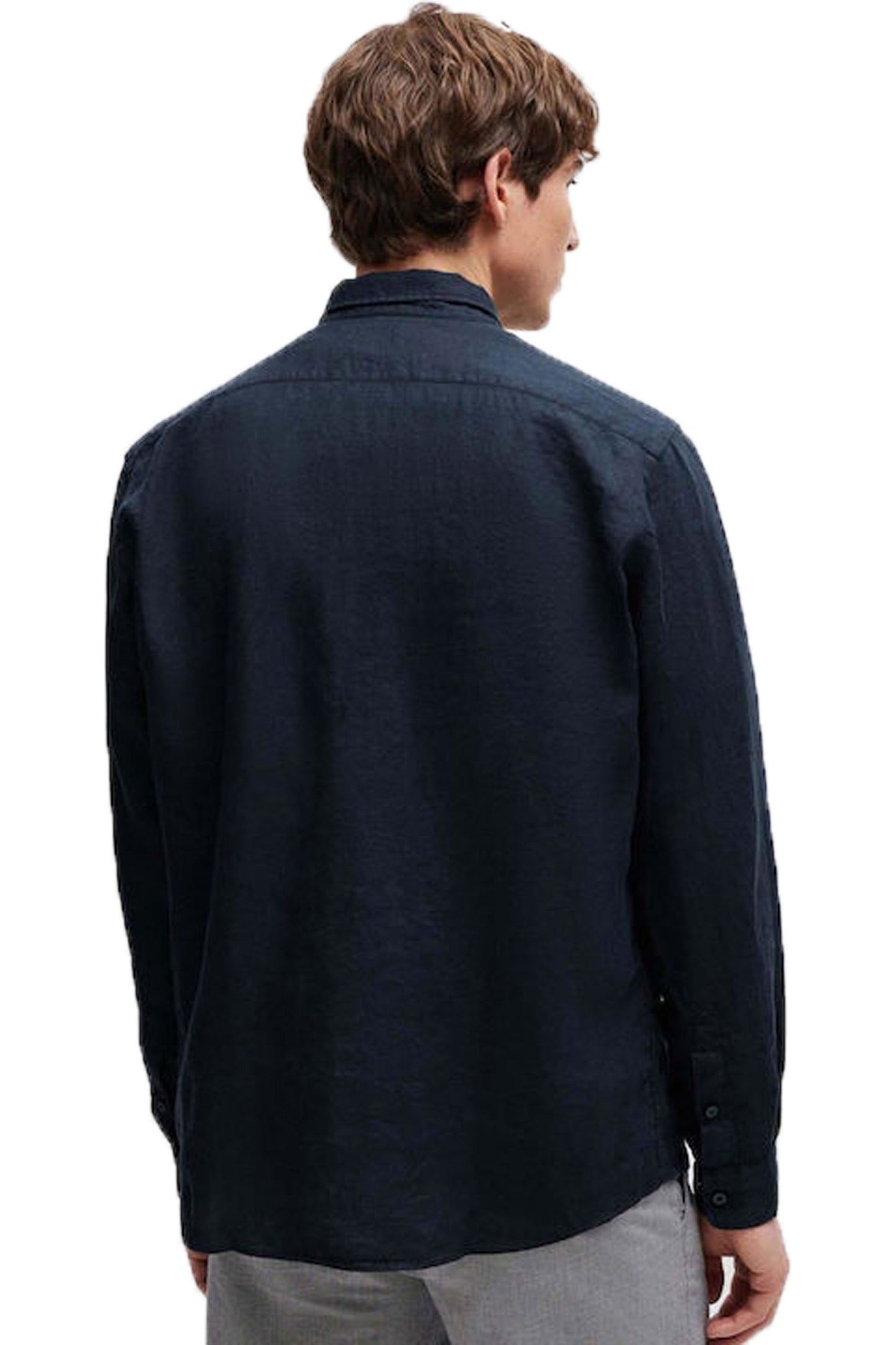 Boss S-liam-s-bd-c1-242 Camicia a maniche lunghe blu scuro