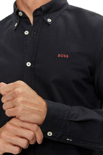 Boss H-roan-bd-e-c1-243 Casual Shirt Dark Blue Boss Black
