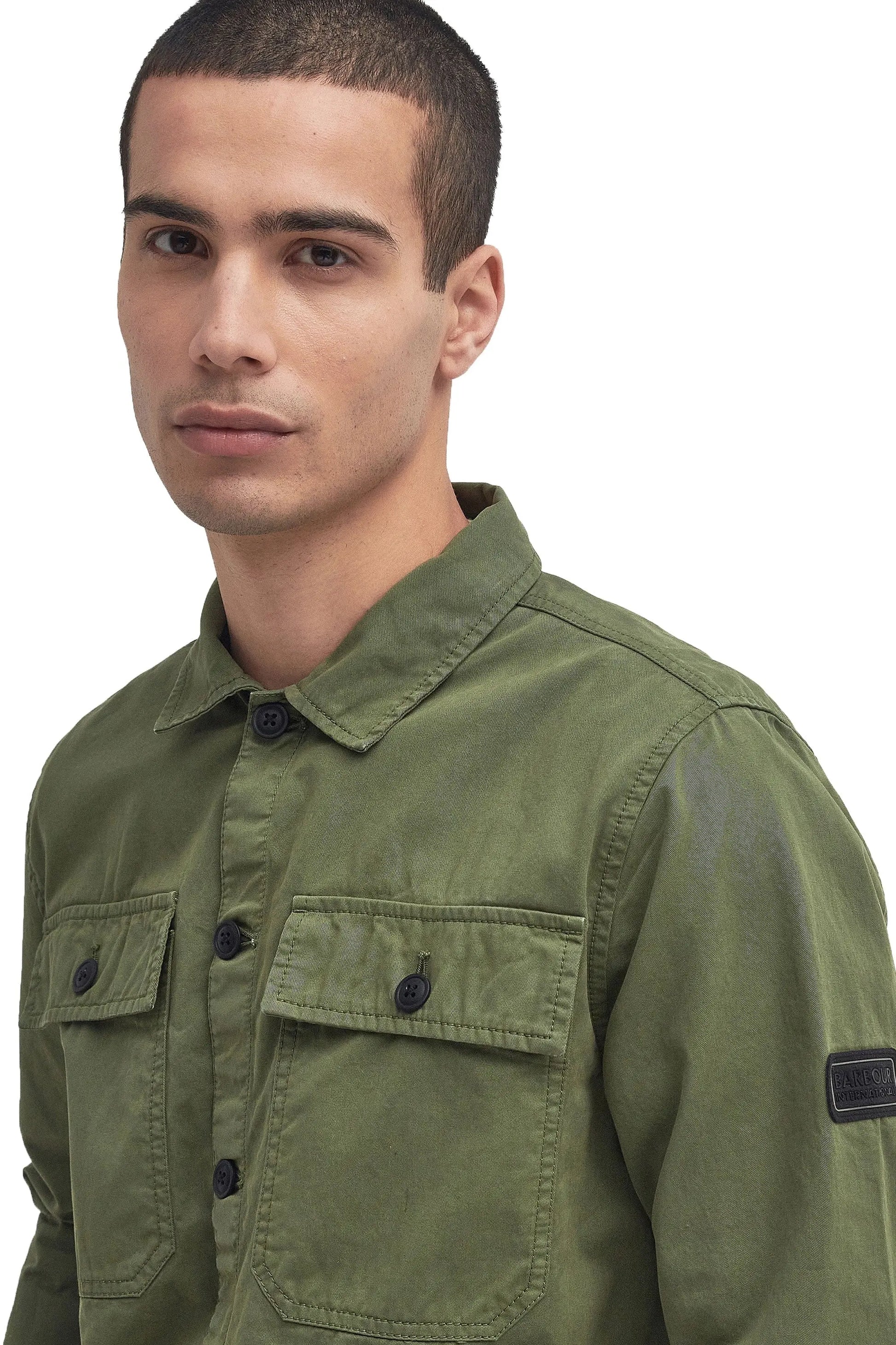 Barbour International Arlo Overshirt Burnt Olive Barbour International