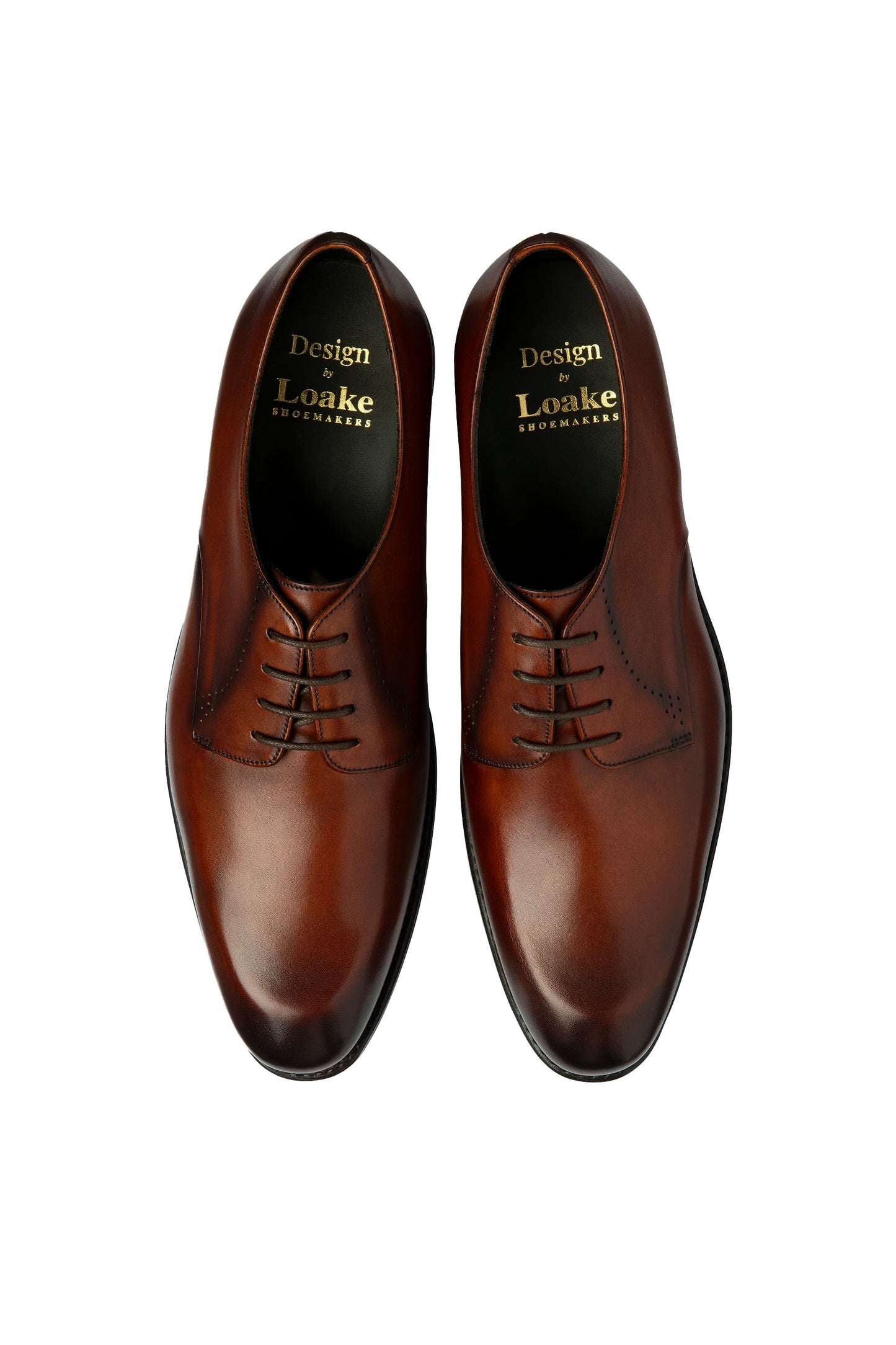 Scarpa Derby semplice Loake Gosling Scotch Patina