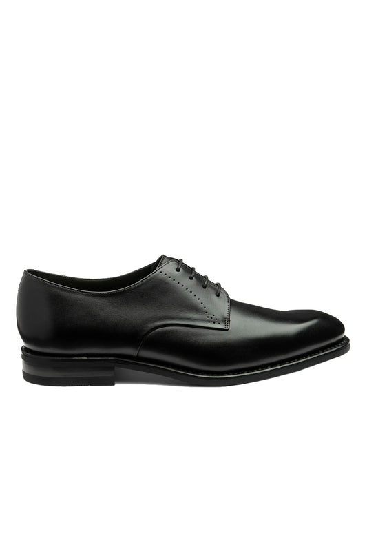 Loake Gosling Plain Derby Shoe Black