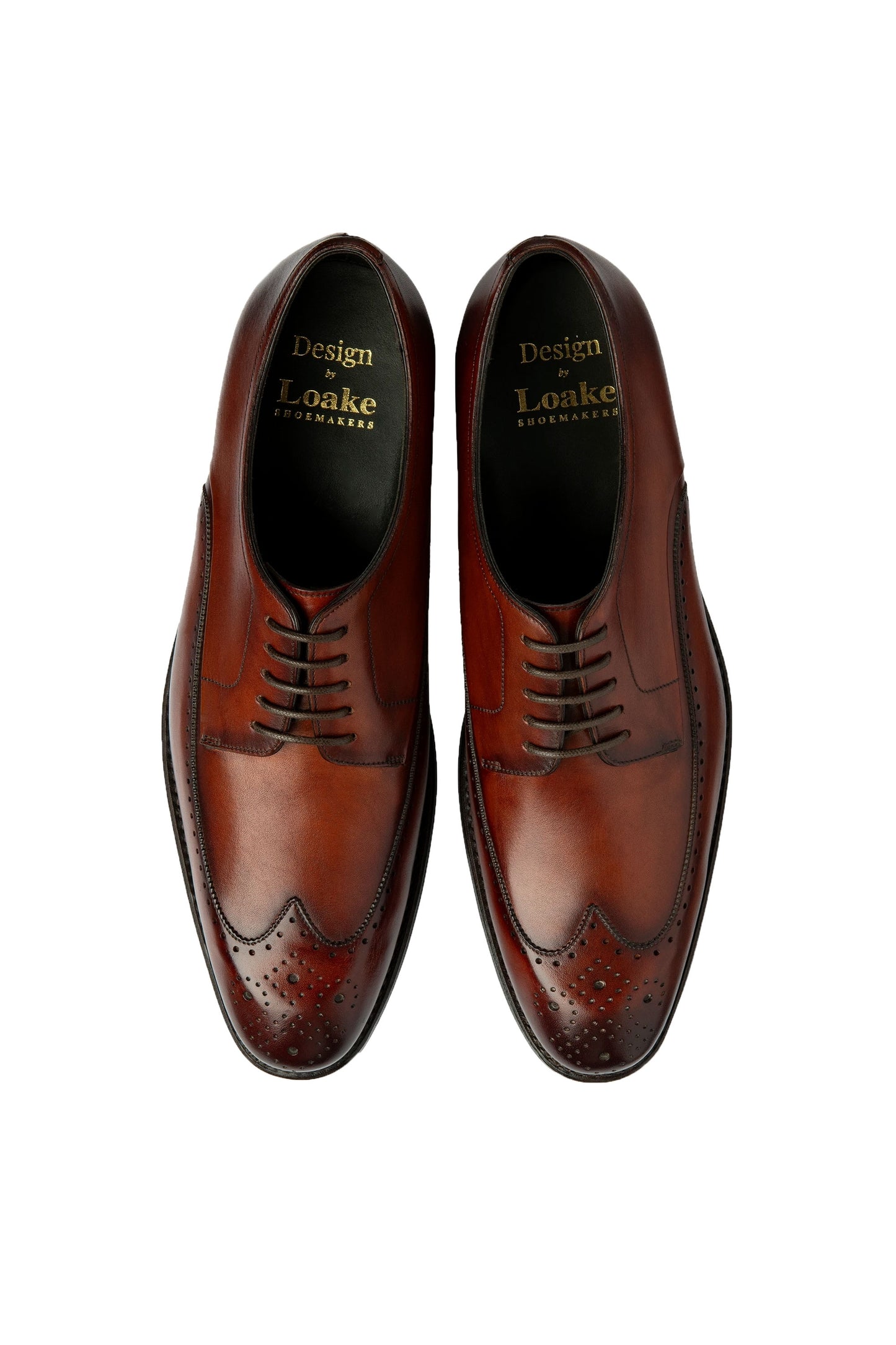 Loake Bale Derby Brogue punzonata Scotch Patina