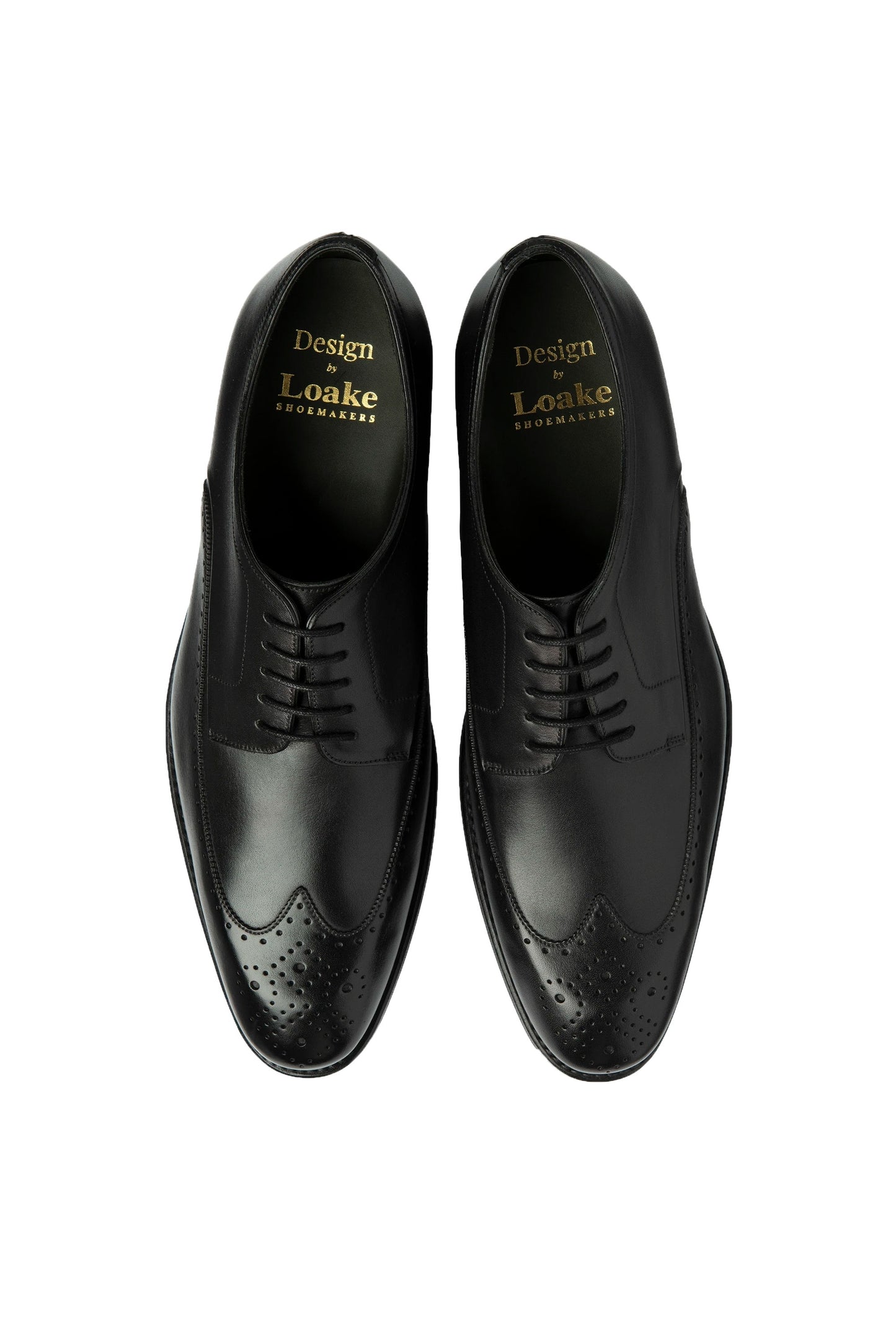 Derby perforé Loake Bale noir