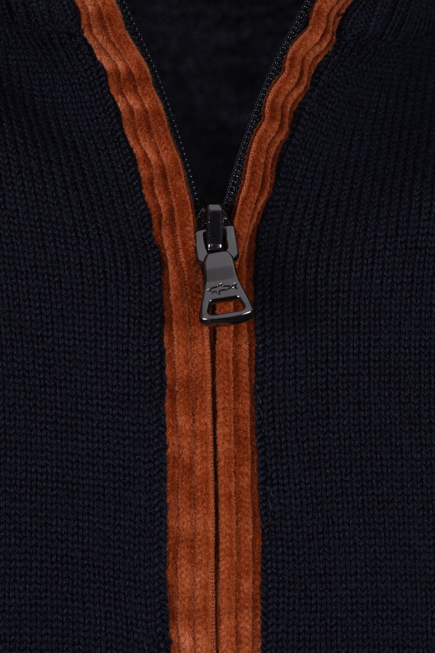 Pull demi-zip Paul And Shark bleu marine/rouille