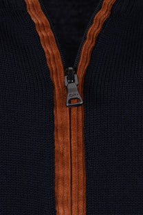 Paul And Shark Half Zip Knitwear Navy/Rust Paul & Shark