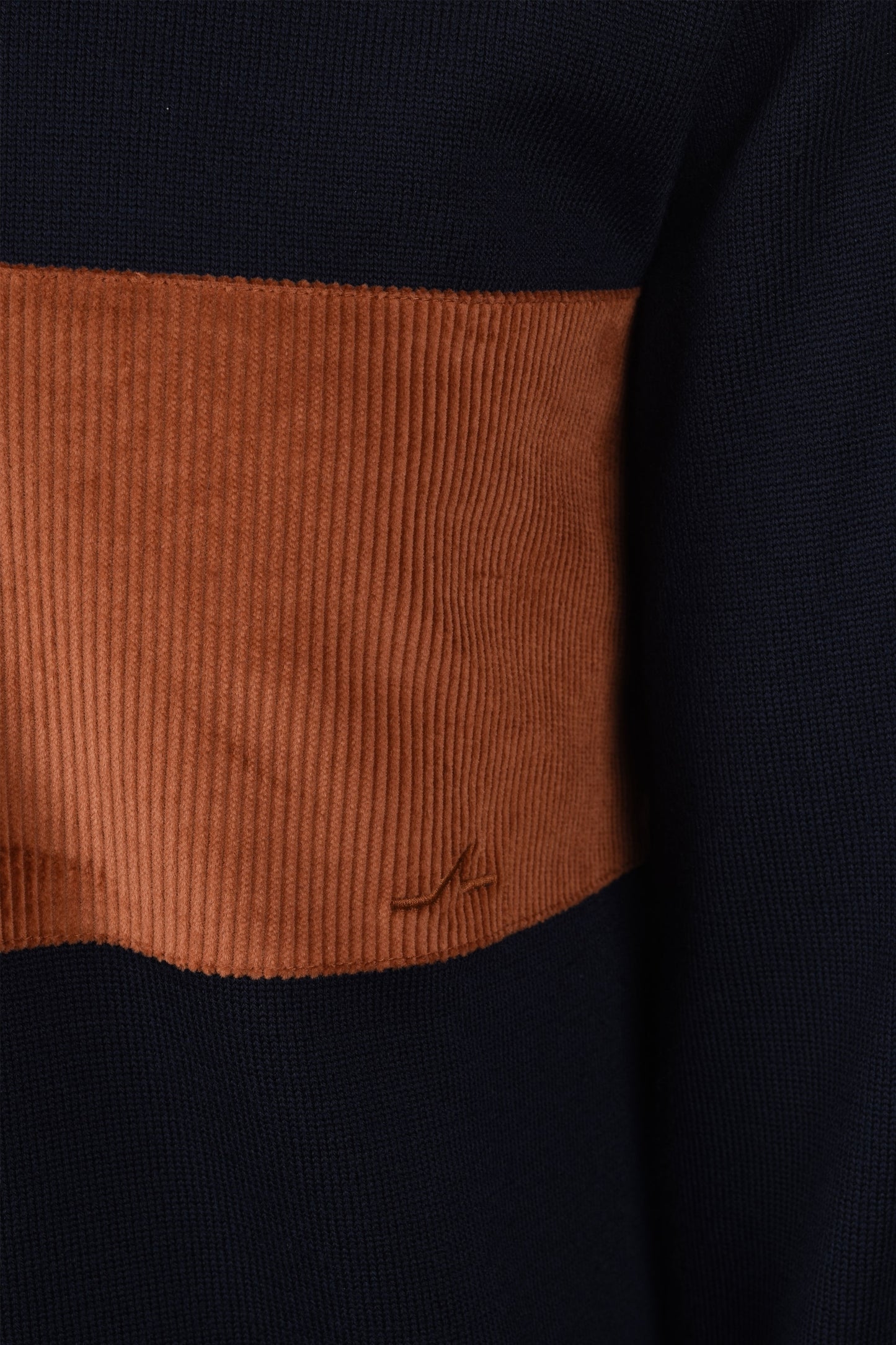 Pull demi-zip Paul And Shark bleu marine/rouille