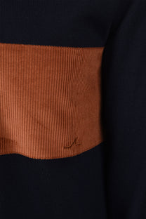 Paul And Shark Half Zip Knitwear Navy/Rust Paul & Shark