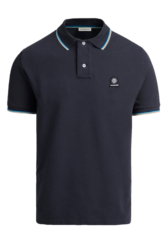 Polo à logo Sandbanks avec pointe anthracite