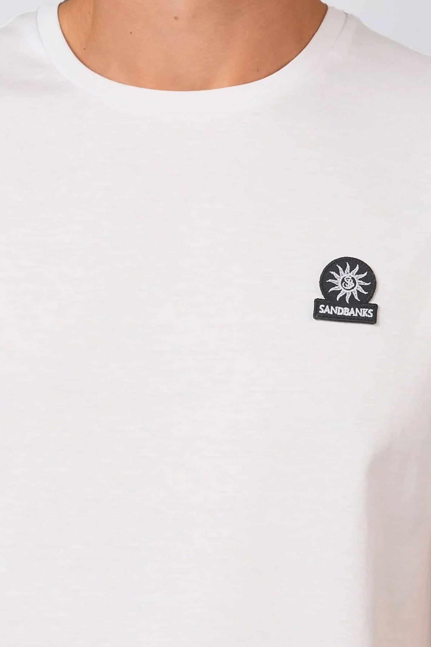 Maglietta con logo distintivo Sandbanks bianca