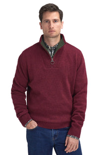 Barbour Nelson Essential Essential Half Zip Knitwear Port Barbour