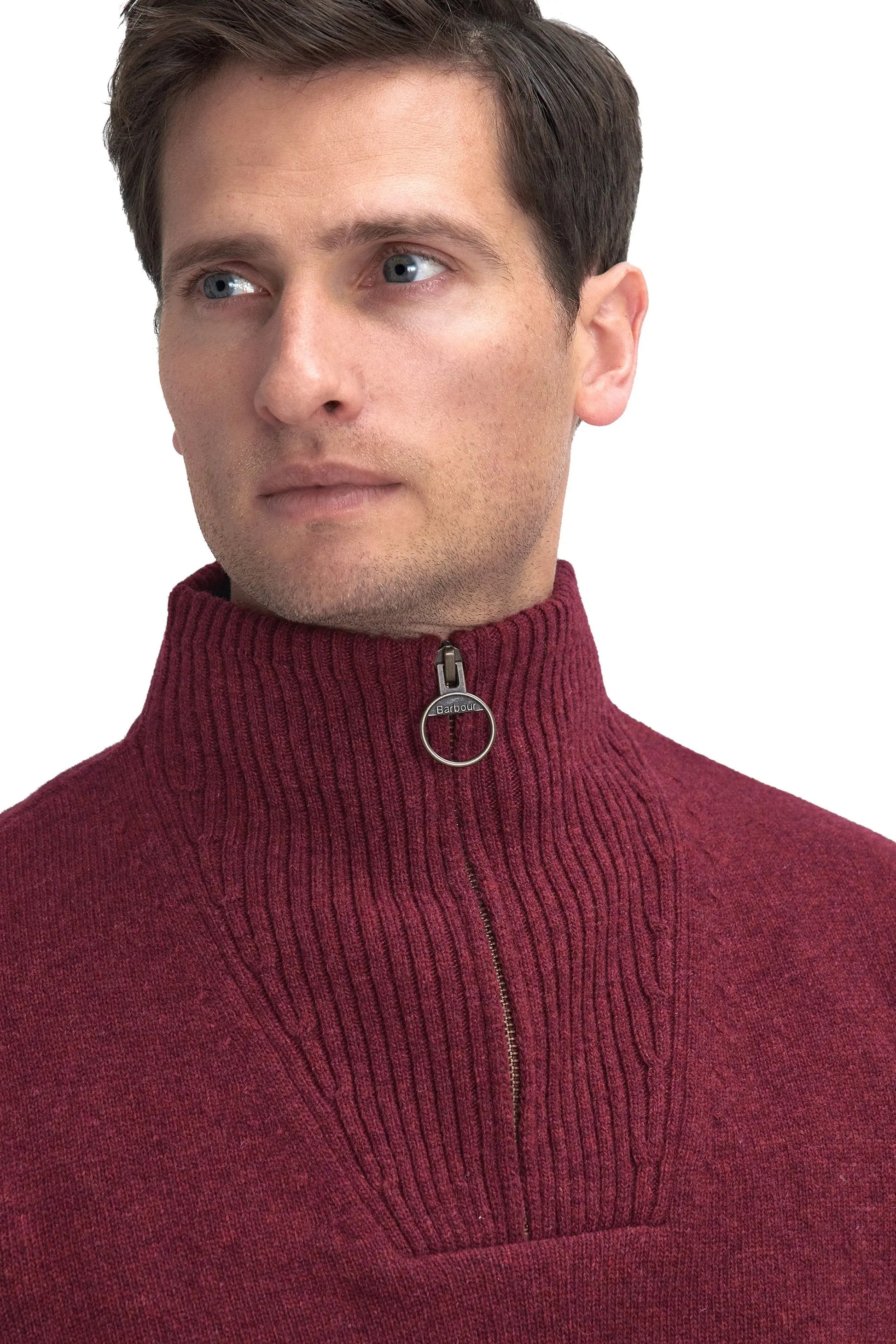 Barbour Nelson Essential Essential Half Zip Knitwear Port Barbour