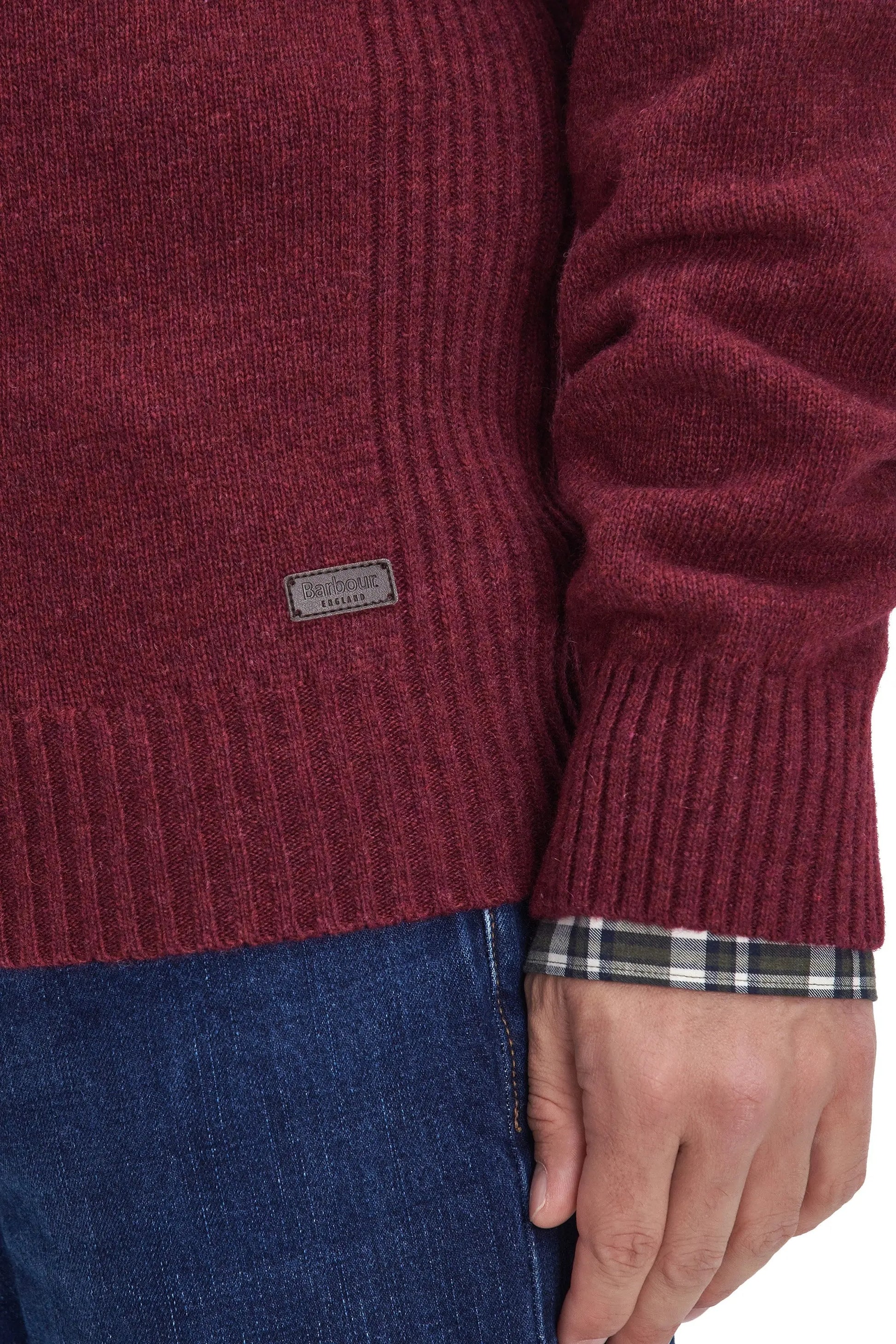Barbour Nelson Essential Essential Half Zip Knitwear Port Barbour
