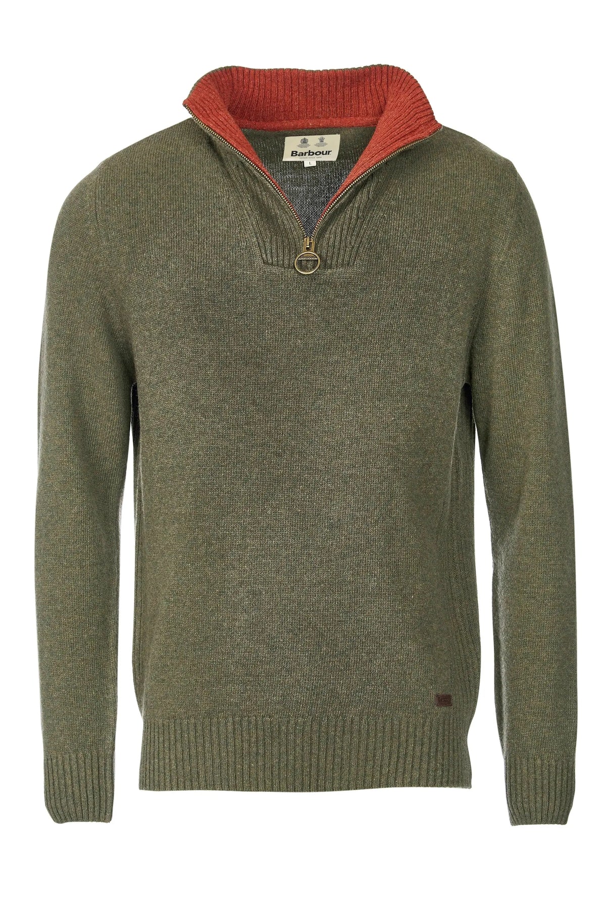 Nelson Essential Half Zip Knitwear Seaweed