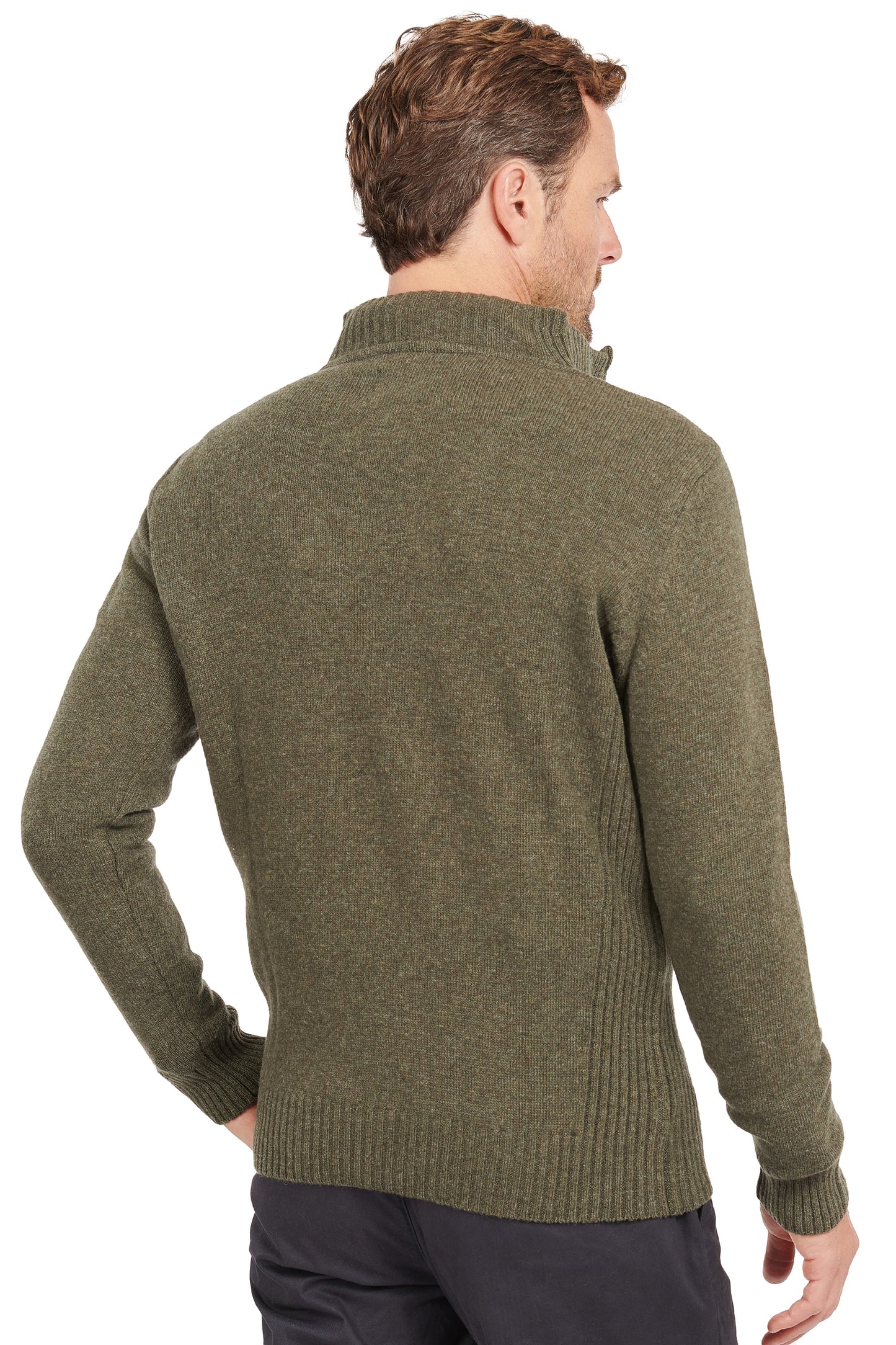 Barbour Nelson Essential Essential Half Zip Knitwear Seaweed
