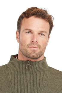 Barbour Nelson Essential Half Zip Knitwear Seaweed Barbour