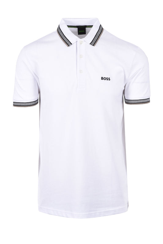 Boss Paddy Polo Shirt Open White