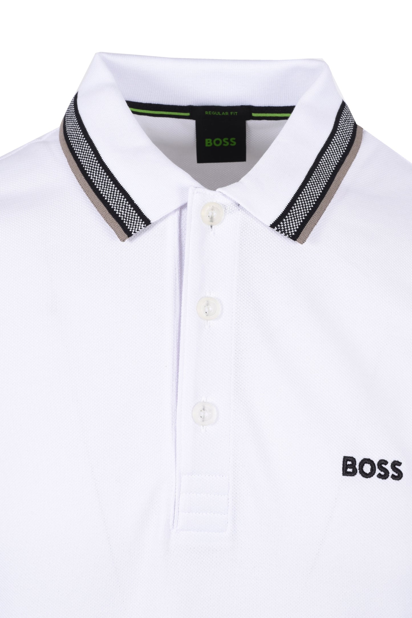 Boss Paddy Polo Shirt Open White